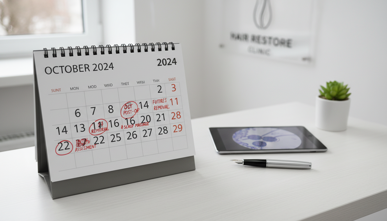 Hair transplant recovery timeline week by week