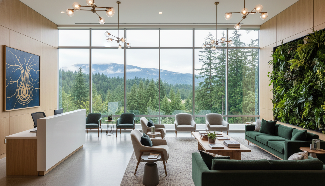 Modern interior of Bellevue Hair Doctor clinic