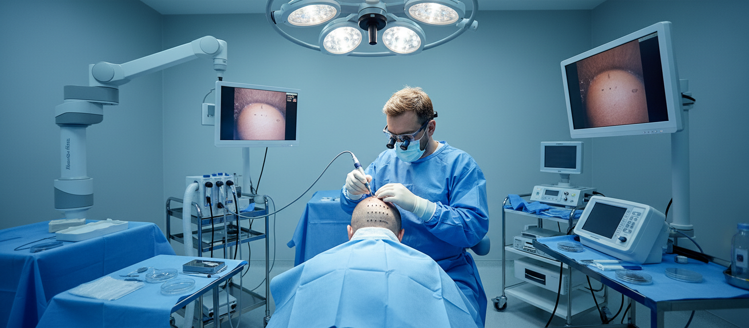 FUE hair transplant procedure at Bellevue Hair Doctor